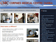 Tablet Screenshot of corpmedzambia.com